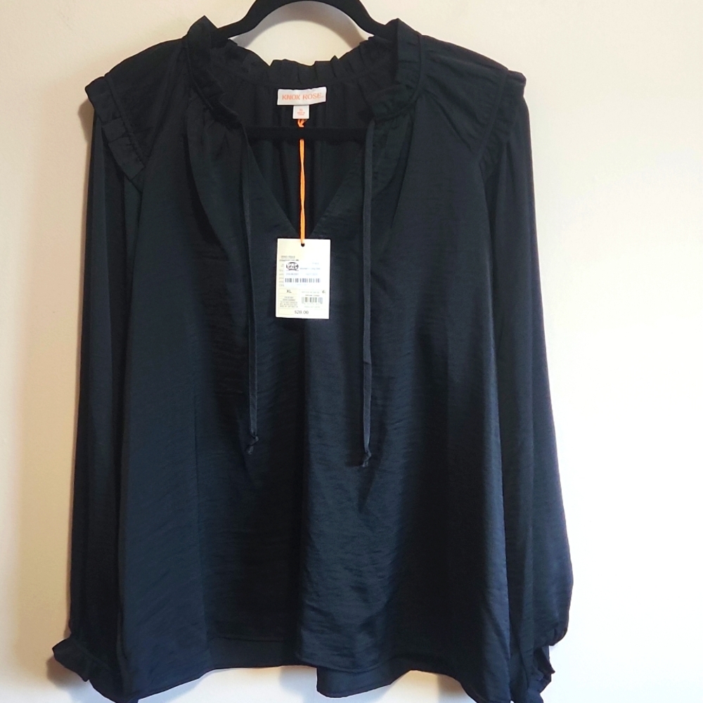 🔥LAST CHANCE New Knox Rose Black Blouse XL